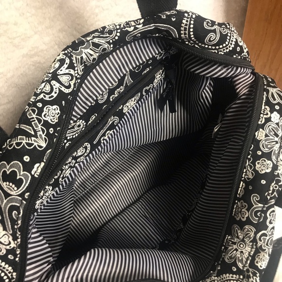 Thirty-One Black and White Paisley Tote - Picture 7 of 8